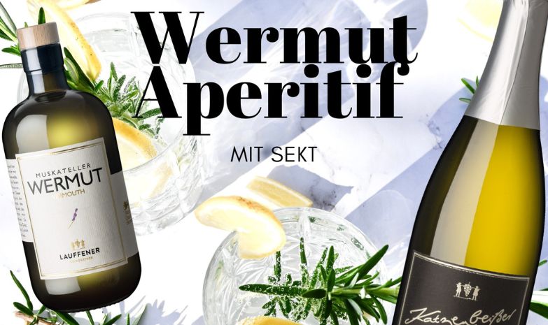 Lauffener-Wermut-Aperitiv mit Muskateller Wermut und Lauffener Katzenbeisser Riesling Sekt trocken